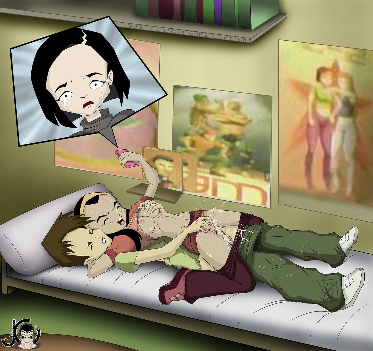 1girls, artjimx, code lyoko, cuckquean, cum, cum inside, elisabeth delmas, female, female focus, nakadashi, netorare, ntr, solo, sweat, tagme, tears, ulrich stern, yumi ishiyama