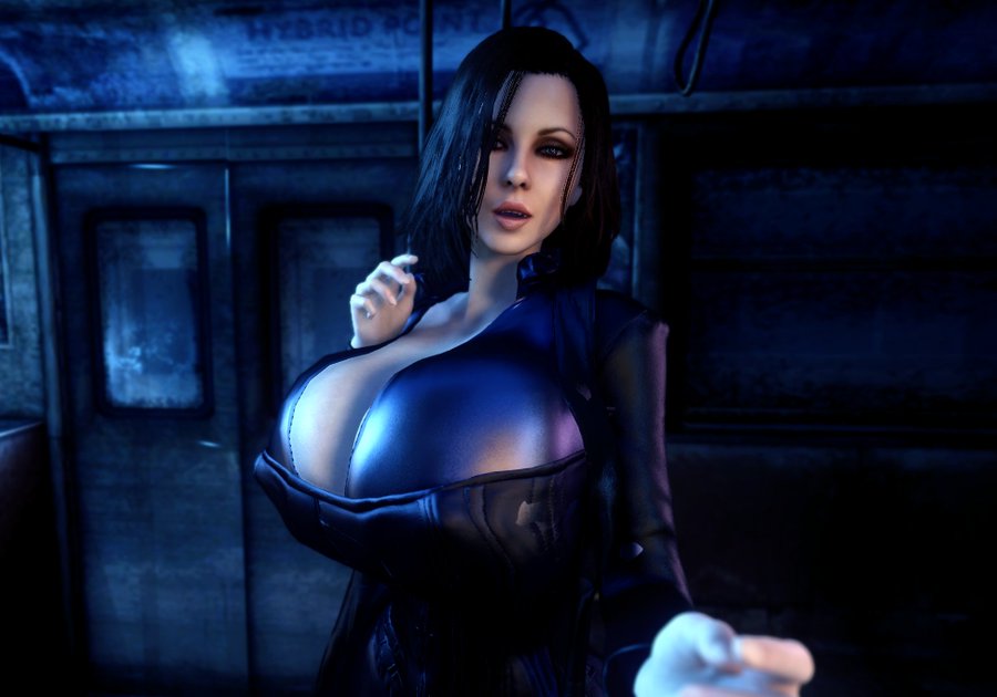 1girls 3d alternate_breast_size black_bodysuit black_hair blue_eyes bodysuit breasts breasts_bigger_than_head busty catsuit cleavage corset curvy curvy_female deviantart female female_only huge_breasts human kate_beckinsale leather light-skinned_female light_skin open_bodysuit open_clothes selene_(underworld) short_hair skin_tight solo solo_female tight_clothes tight_clothing tight_fit underworld unzipped unzipped_bodysuit vaako vampire voluptuous wide_hips