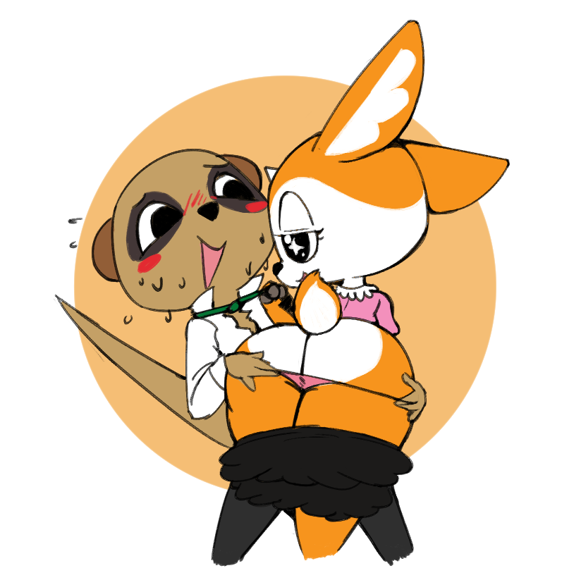 1boy 1boy1girl 1girls aggressive_retsuko aggretsuko anthro ass big_butt blush butt_grab chief_komiya couple female furry gazelle horns komiya male male/female meerkat panties pulling_clothing sanrio skirt smooth_fur tail thick_thighs thighs tsunoda tsunoda_(aggretsuko) vono wide_hips