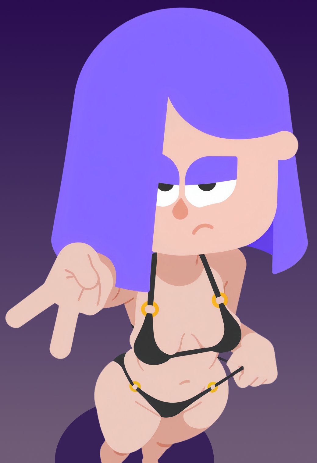 black bikini, lily (duolingo), saransaran, solo, solo female