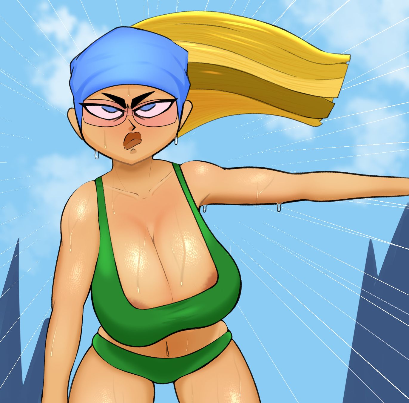 2d, bikini, canonical scene, drychoccymilk, female, female focus, female only, lindsay (tdi), total drama island