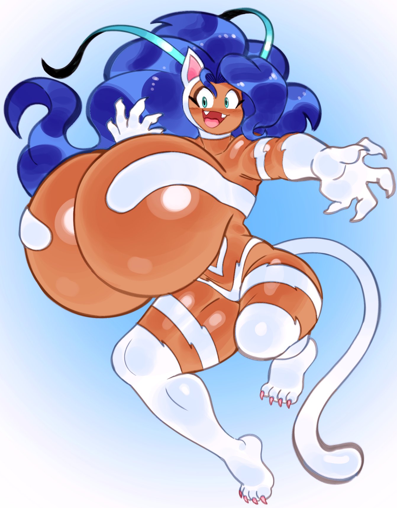 1female 1girls angstrom big_breasts breasts breasts_bigger_than_head darkstalkers felicia_(darkstalkers) female female_only long_hair solo solo_female tagme twitter_link