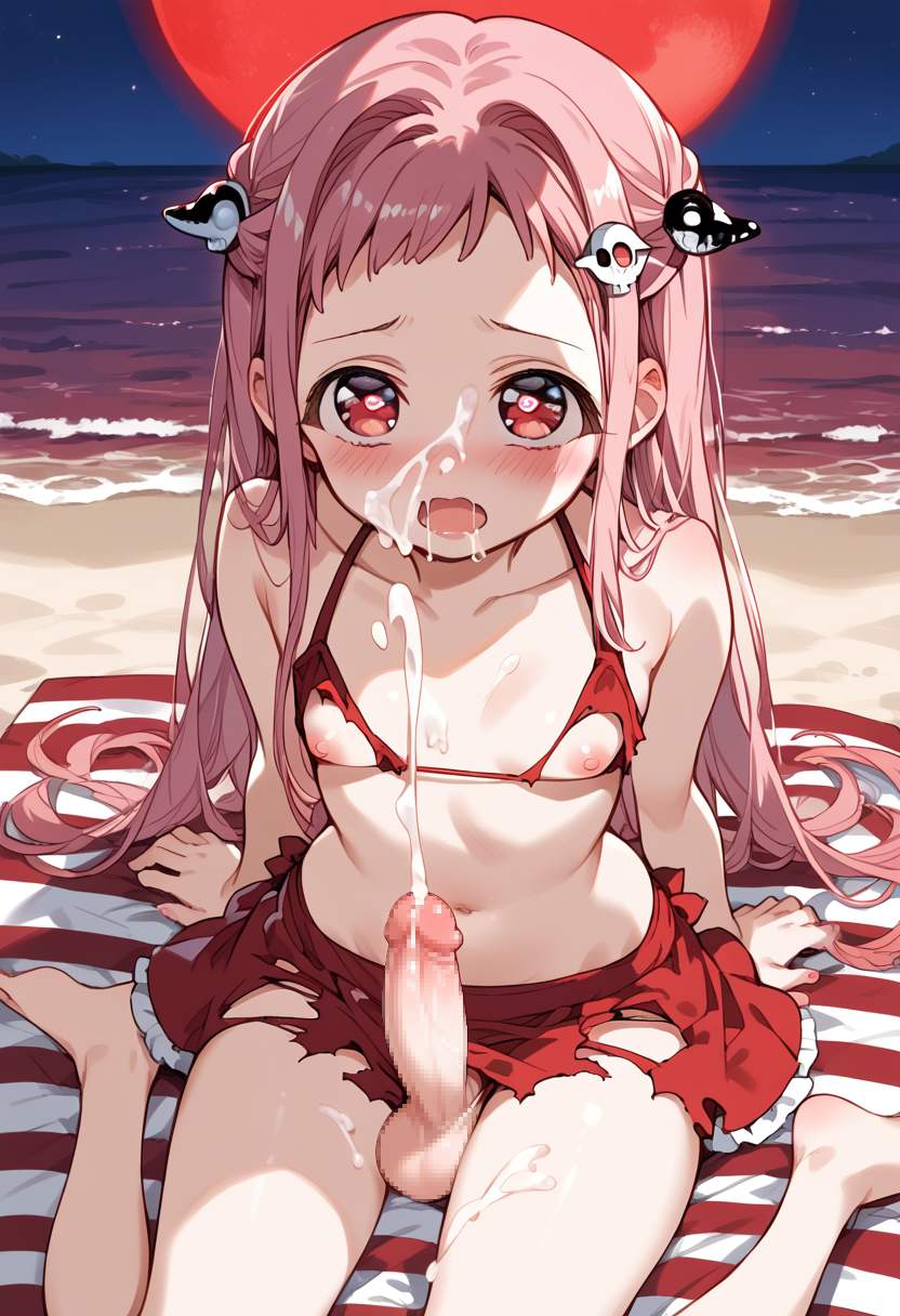 1futa agren_soufer ai-created ai_generated anime_girl beach blonde_hair blush blushing_profusely censored cum cumshot cumshot_on_face cute dick dickgirl embarrassed erection fully_nude futanari green_hair looking_at_viewer nene_yashiro night nude petite red_eyes small small_boobs stockings sweating swimsuit tagme toilet_bound_hanako_kun yashiro_nene