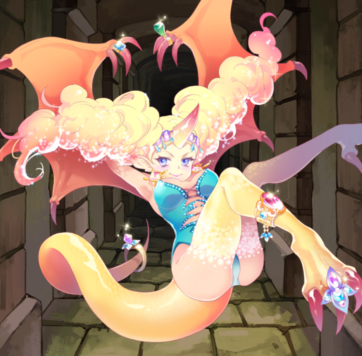 ass breasts clawed_feet clawed_fingers dragon dragon_girl dungeon dungeon_and_girls horny jewelry legs monster_girl ring tail toe_ring whyvern wings wyvern