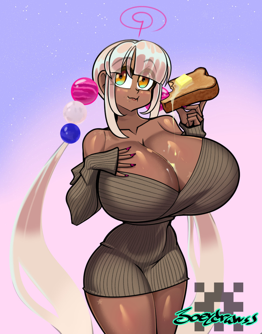 1girls dark-skinned_female dark_skin huge_breasts joeydrawss tagme virtual_youtuber vtuber