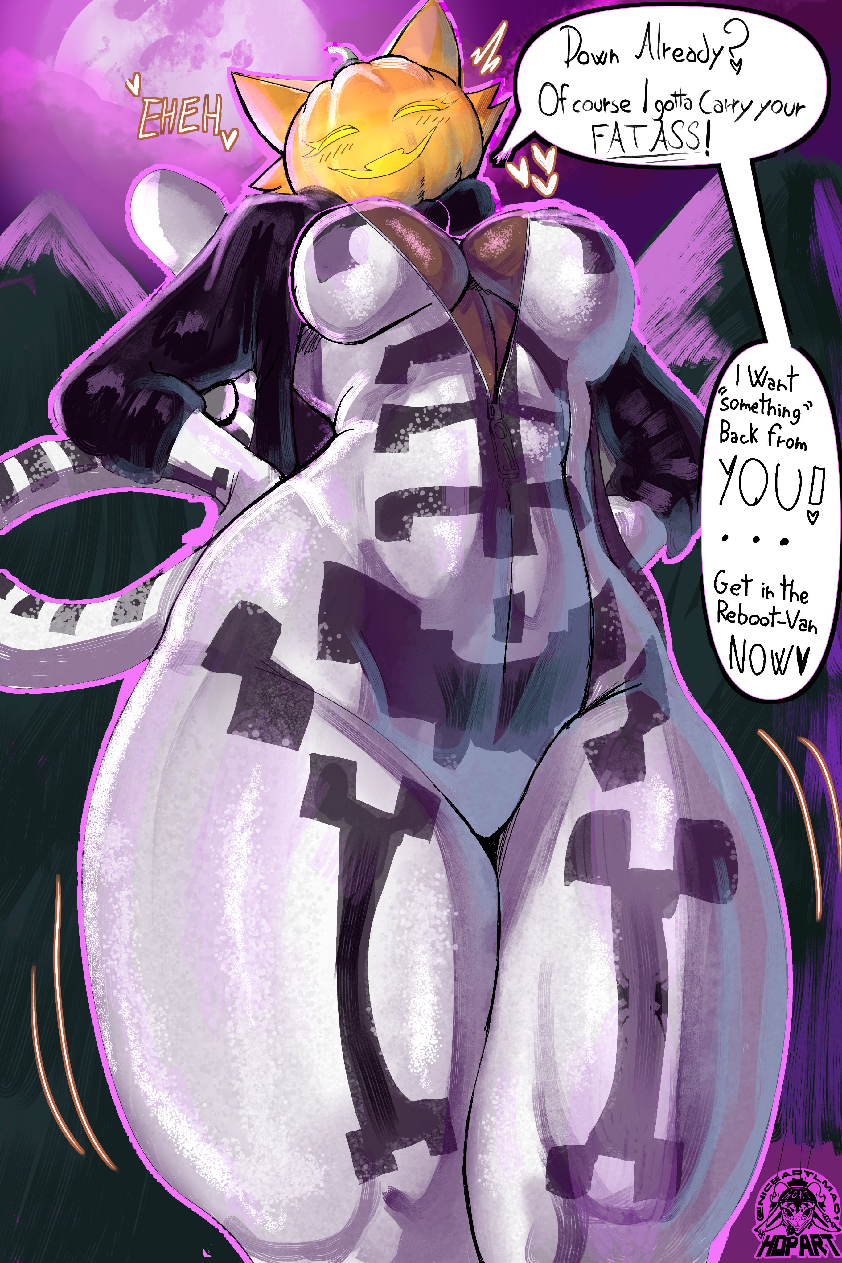 1girls, anthro, ass, big ass, big breasts, big thighs, breasts, cat ears, cat girl, cat tail, catgirl, dialogue, female, female focus, female only, fortnite, fortnitemares, gigantic ass, gigantic thighs, halloween, huge ass, huge breasts, huge thighs, hyper, hyper ass, hyper thighs, looking at viewer, niceartlmao1, pumpkin, pumpkin head, sugar (fortnite), text, thick thighs, thighs, voluptuous, voluptuous female