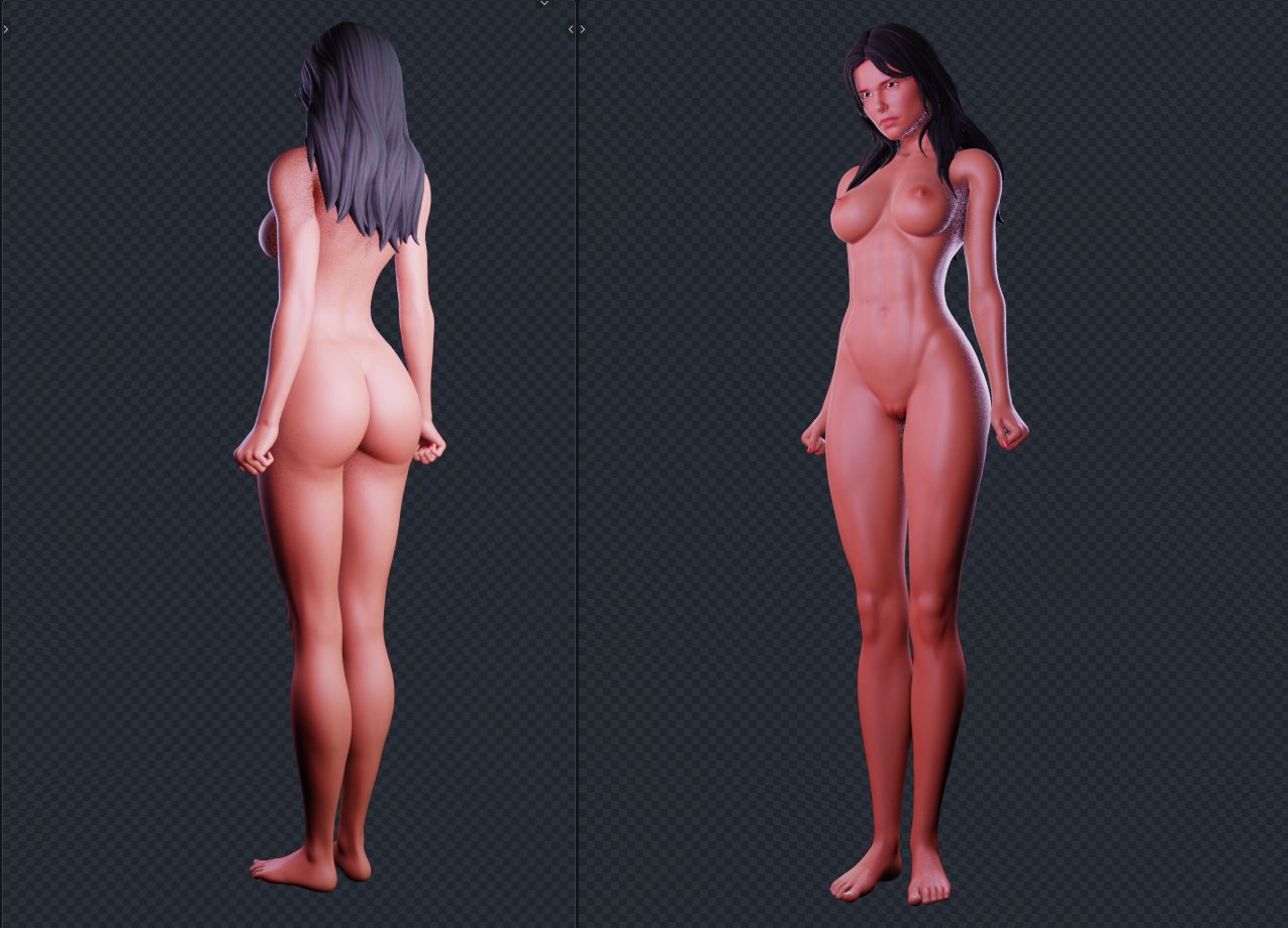 1girls, 25 side , 3d, 3d model, ass, ass focus, black hair, breasts, brown eyes, fortnite, inde navarrette, light skin, light-skinned female, long hair, medium breasts, nikki freeman, nude, nude female, obsession (film), solo, solo female, tagme, thighs, turnaround