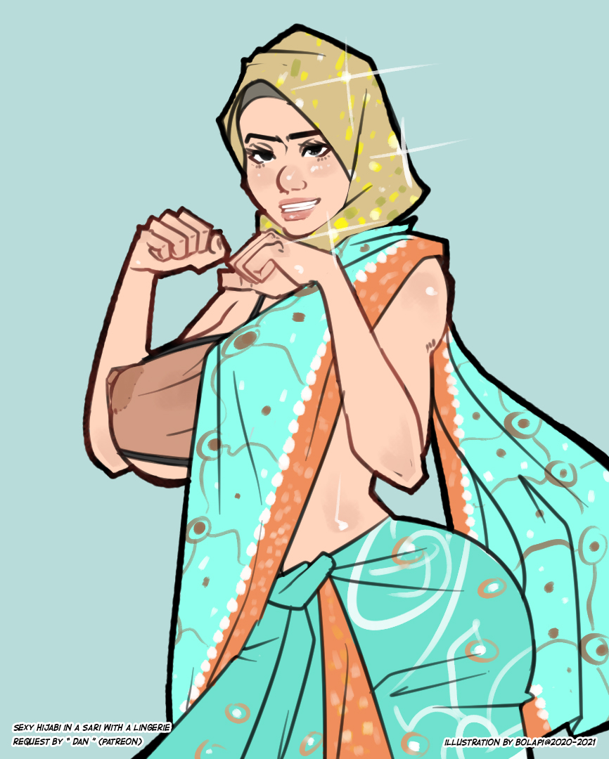 bolapistarize, breasts, female, hijab, muslim, sari, see-through