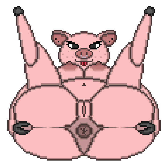 anthro anus ass big_butt breasts chubby_female domestic_pig facial_piercing female fingers freckles genitals hooved_fingers hooves mammal nipples nose_piercing piercing pink_body plump_labia presenting presenting_anus presenting_pussy puffy_anus pussy slightly_chubby solo suid suina sus_(pig) tongue tongue_out toridiaz