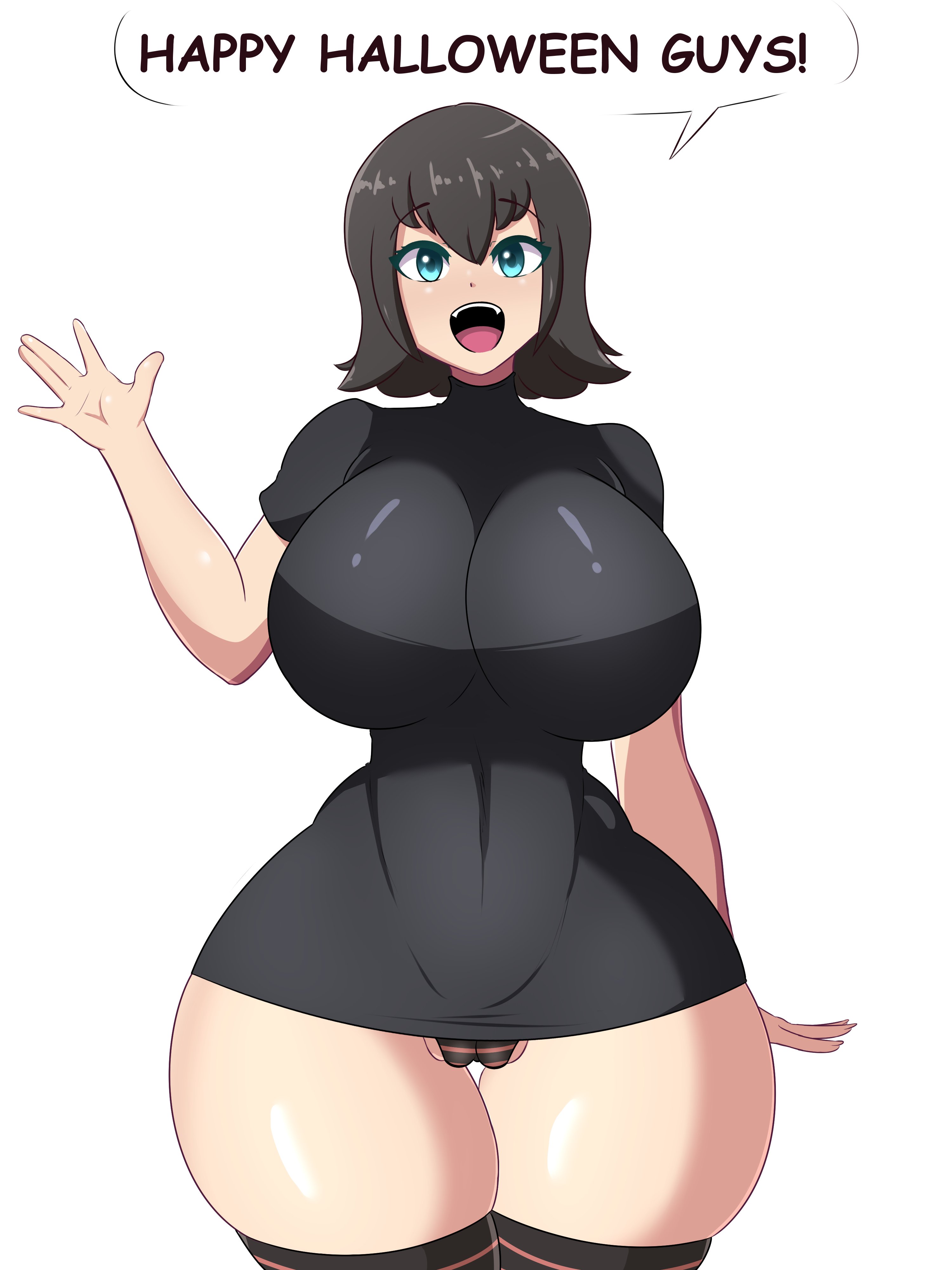 big breasts, breasts, cameltoe, fake face, fangs, female, halloween, hotel transylvania, huge breasts, looking at viewer, mavis dracula, milf, pussy, tagme, talking to viewer, thick, thick thighs, vampire, white background, wide hips