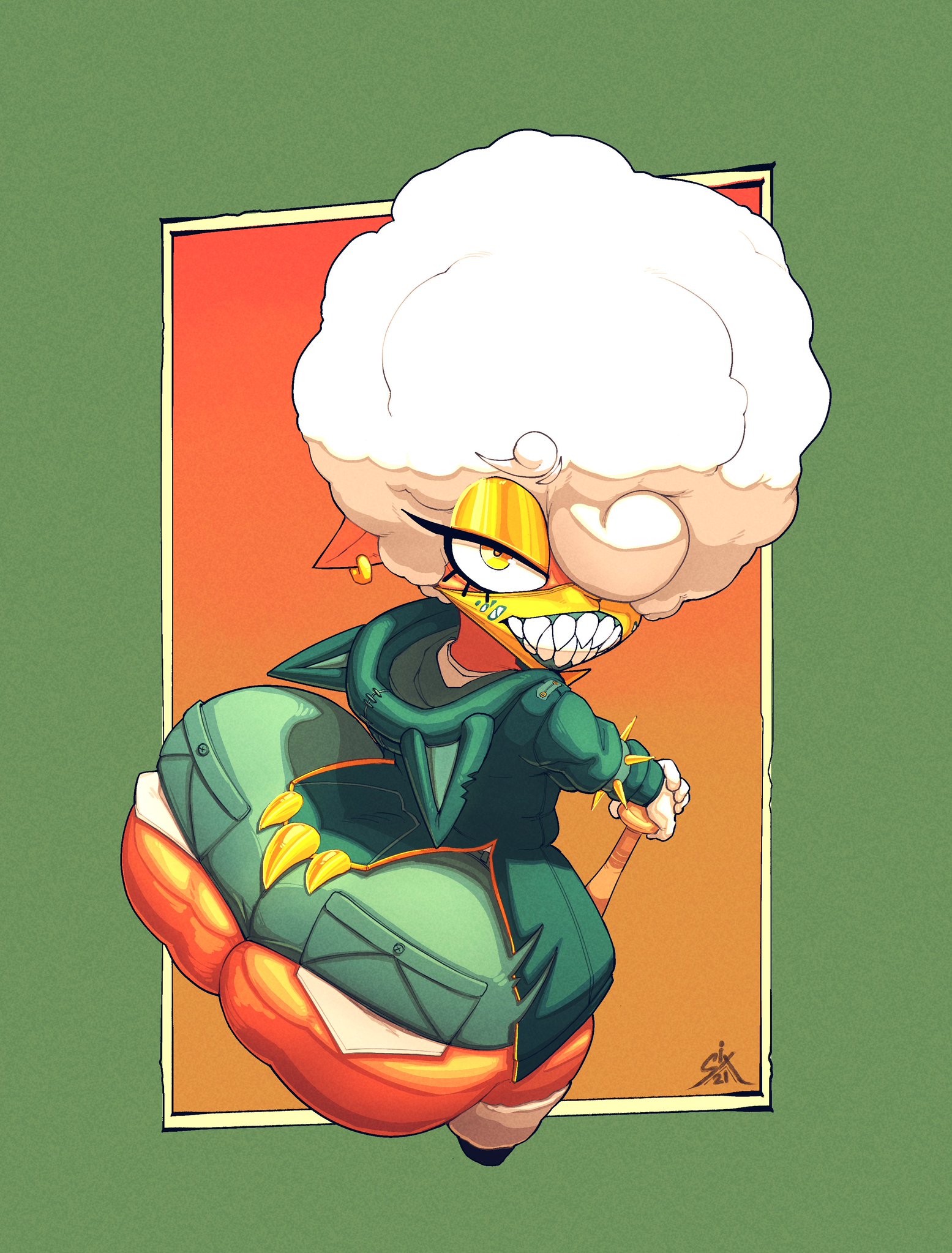 anthro, ass, bottom heavy, butt expansion, expansion, face mask, female, fur, huge ass, hyper bimbo, one eye covered, sheep, shortstack, sixsidesofmyhead, thick thighs, thorn (ownintime), wide hips