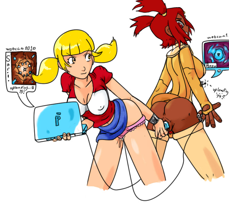 ass clothing crossover dress female_only inspector_gadget interracial jim_sugomi large_breasts panties penny_gadget pussy pussy_juice sari_sumdac skirt smooth_skin spread_legs transformers transformers_animated vaginal_penetration yuri