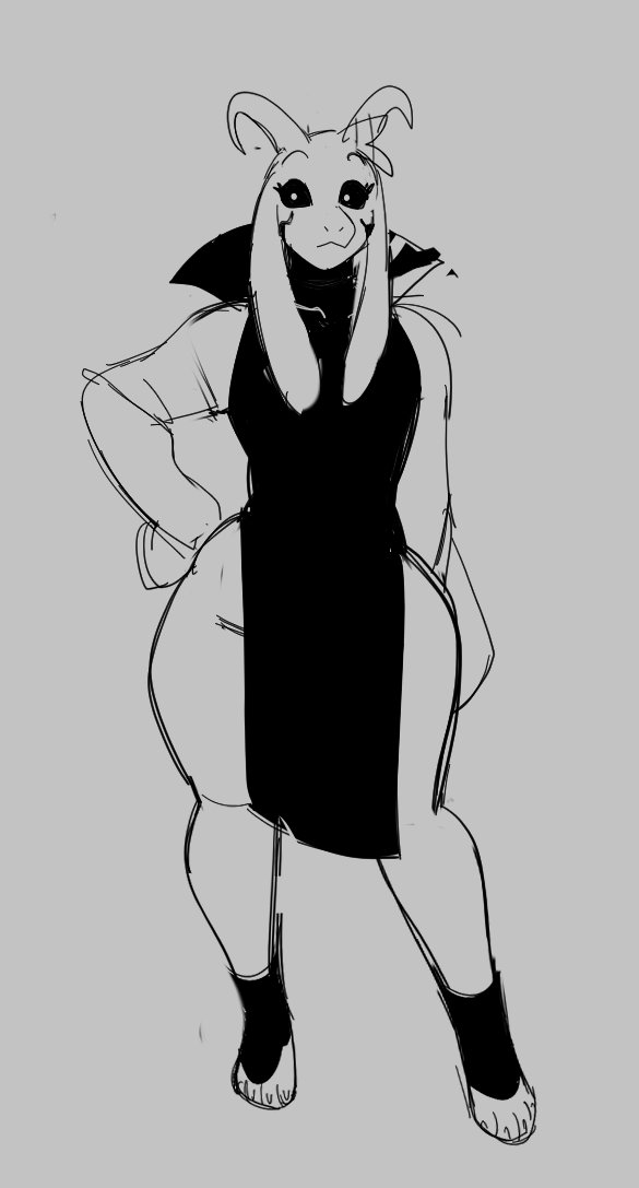 anthro, asriel dreemurr, asriel dreemurr (god form), black sclera, femboy, fur, furry, goat, goat boy, goat humanoid, horns, looking at viewer, male, male focus, male only, more at source, paulpla, pov eye contact, presenting, robes, solo male, thick thighs, thigh gap, thighs, twink, undertale