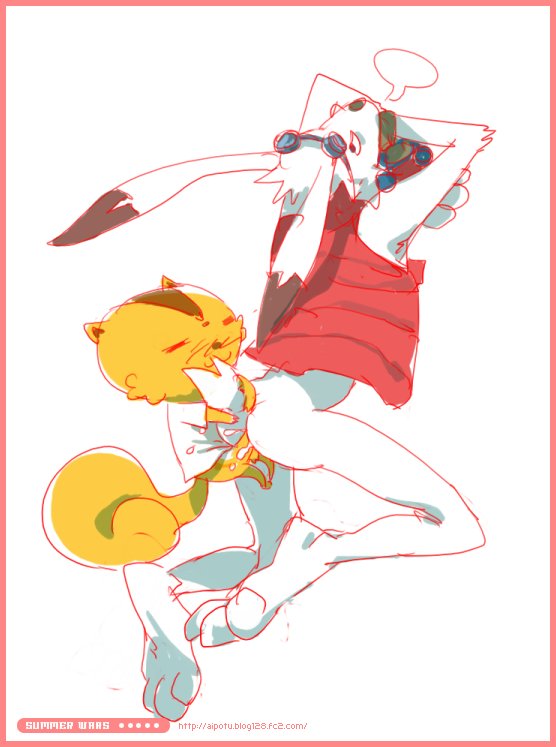 2boys anthro furry gay king_kazuma male male/male male_only polly_possum summer_wars tagme yaoi