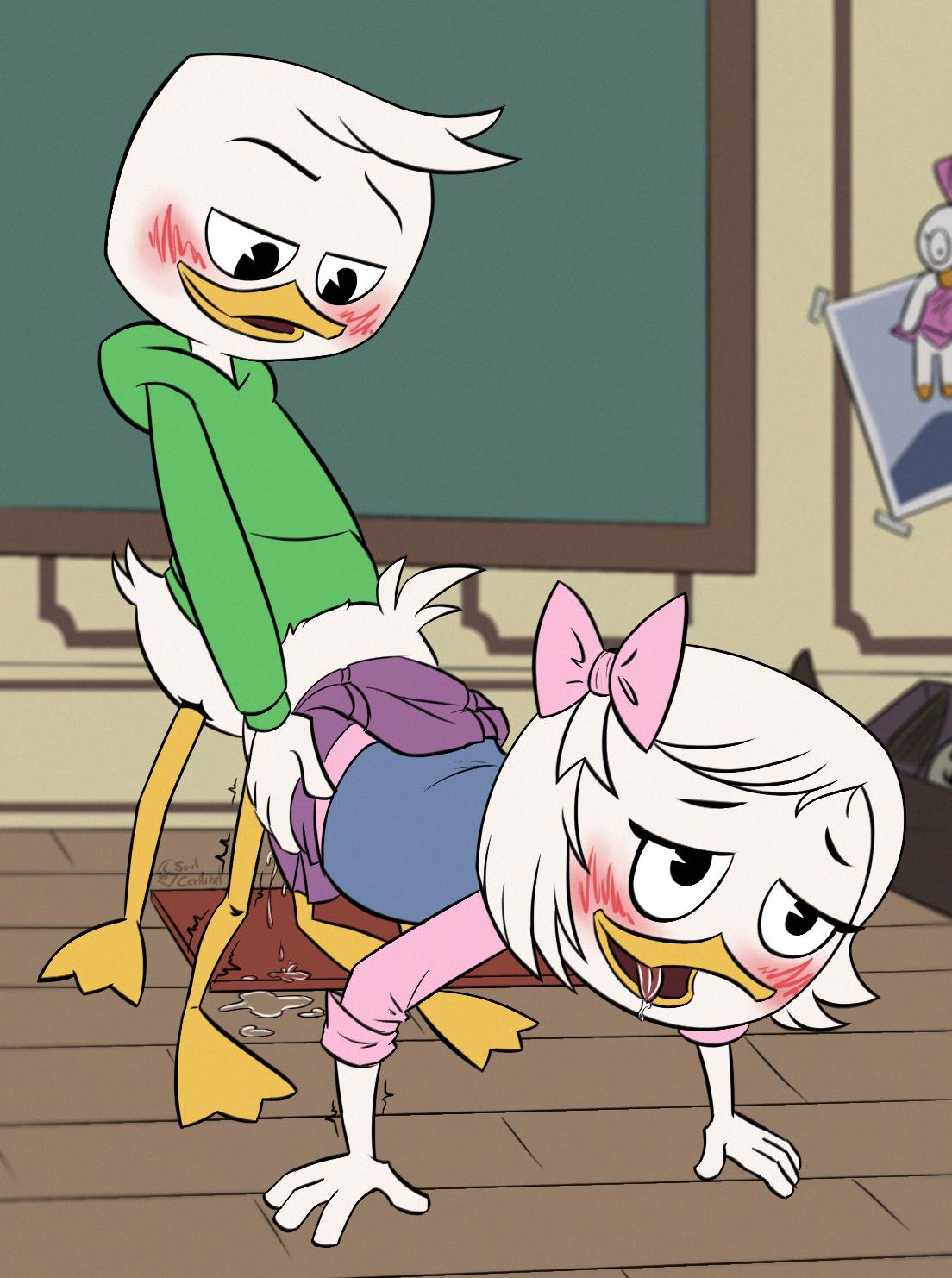 avian bird disney duck ducktales ducktales_(2017) louie_duck penetration webby_vanderquack