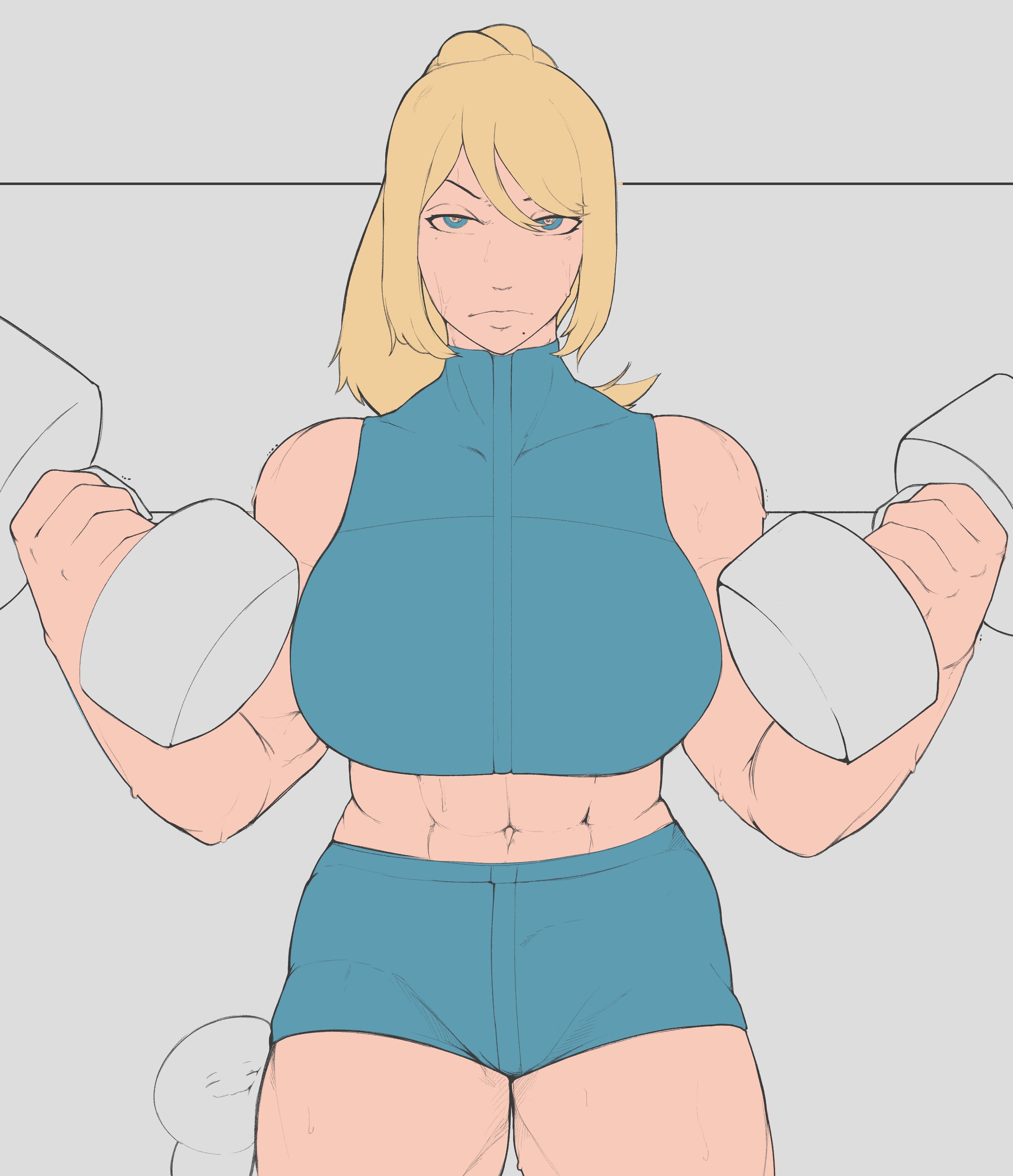 abs, ass, big ass, big breasts, breasts, buff, female, metroid, muscular, muscular female, nintendo, samus aran, smoxul, voluptuous, wide hips