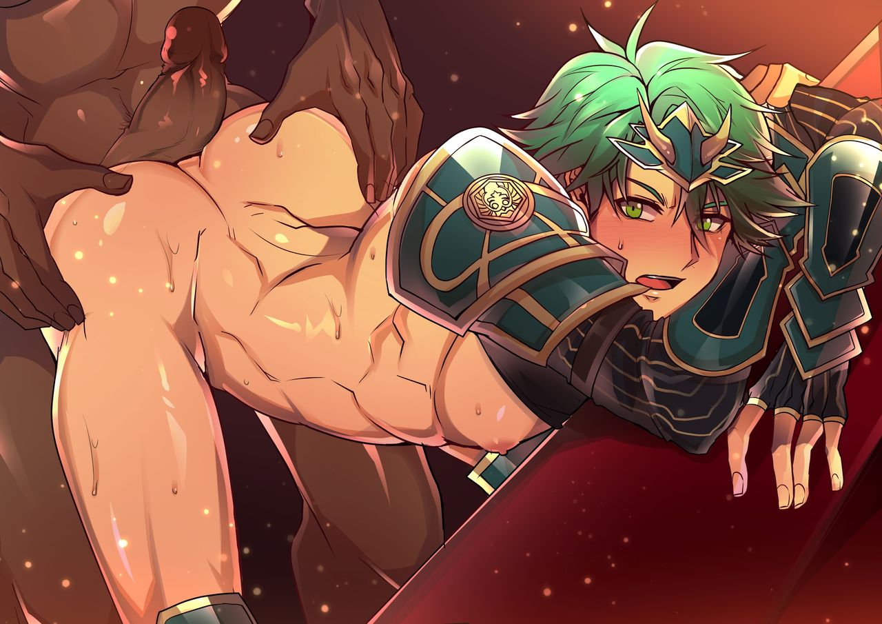 albein_alm_rudolf_ii alm_(conqueror)_(fire_emblem) alm_(fire_emblem) anal anal_sex ass_grab conqueror_(fire_emblem) duzk fire_emblem fire_emblem_echoes:_shadows_of_valentia fire_emblem_gaiden functionally_nude gay interracial yaoi