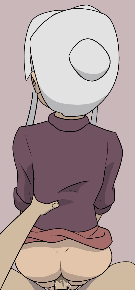 1boy, 2d, 2d (artwork), ass, aunt, doggy style, female, from behind position, gilf, impstripe, male, marvel, marvel comics, may parker, old, old woman, pov, pov male, pussy, spider-man (series), the spectacular spider-man, vaginal penetration