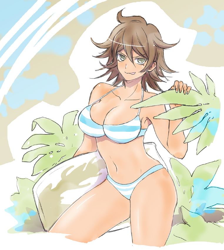 bikini, breasts, danganronpa, danganronpa 2: goodbye despair, danganronpa s: ultimate summer camp, female, owari akane, smooth skin, swimsuit