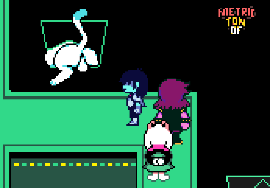 1boy 2020s 2021 anthro anus ass backsack balls big_butt butt_focus deltarune digital_media_(artwork) edit edited_screencap felid feline female feral genitals group human kris_(deltarune) male mammal metrictonof_(artist) monster pawpads pixel_art presenting presenting_balls presenting_hindquarters ralsei rear_view screencap simple_background stuck stuck_tasque_(deltarune) susie_(deltarune) tasque tasque_(animal) text through_wall undertale_(series) video_games