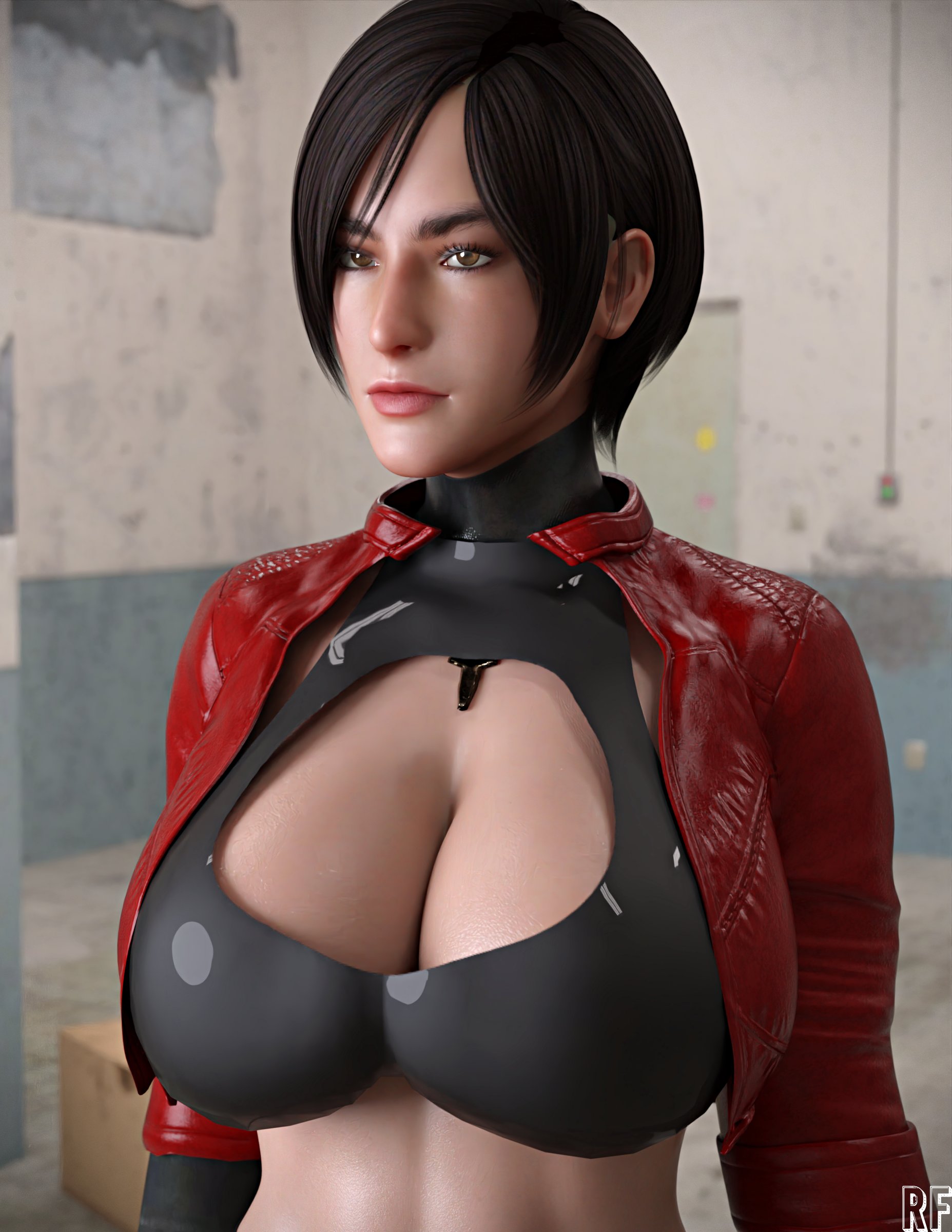 1girls, 3d, ada wong, ada wong (ty brenneman), big breasts, breasts, cleavage, female, female only, fully clothed, large breasts, resident evil, resident evil 6, rude frog, solo