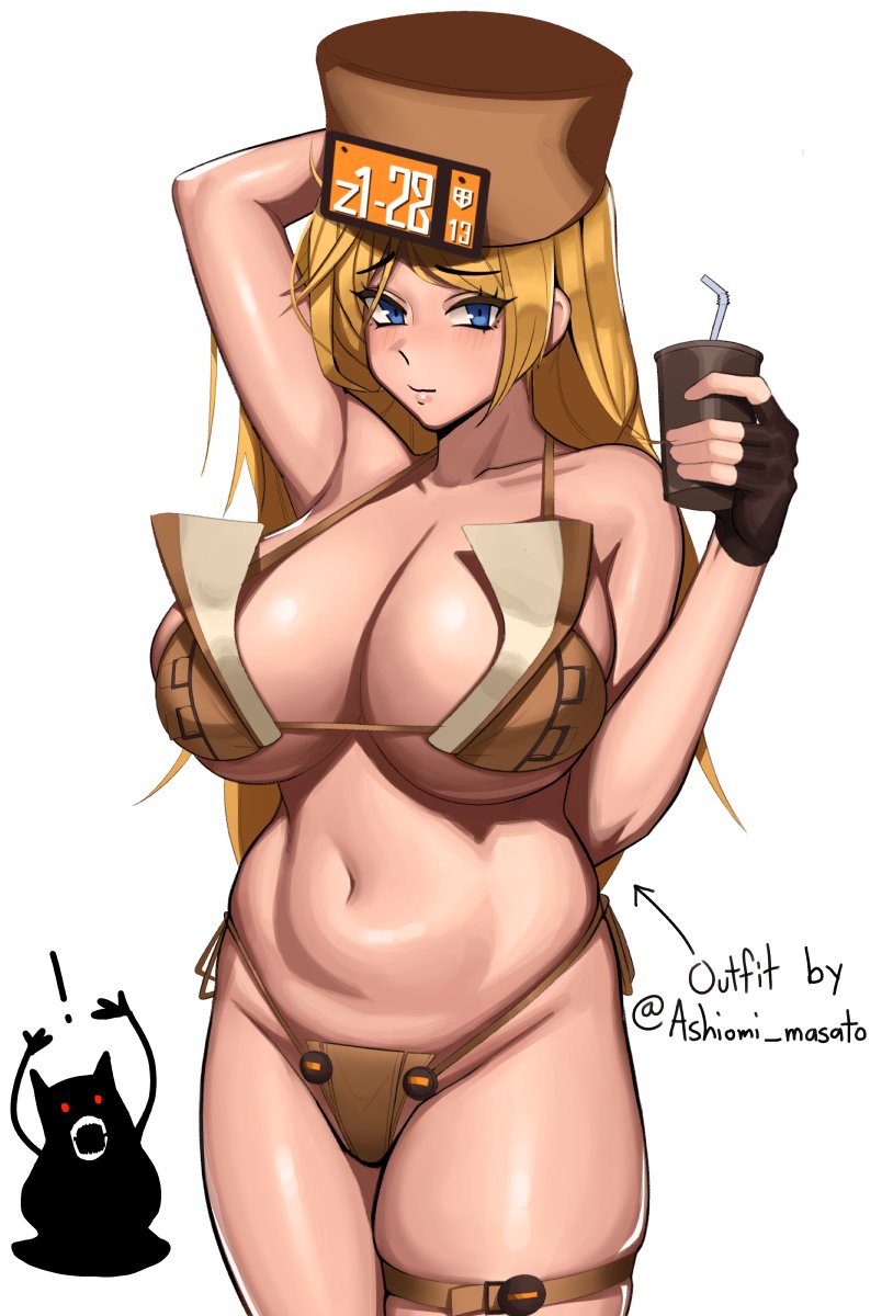 1girls big_breasts cleavage female female_only guilty_gear kevbot large_breasts millia_rage solo