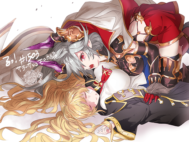 defeated granblue_fantasy monika_weisswind threo_(granblue_fantasy) unconscious