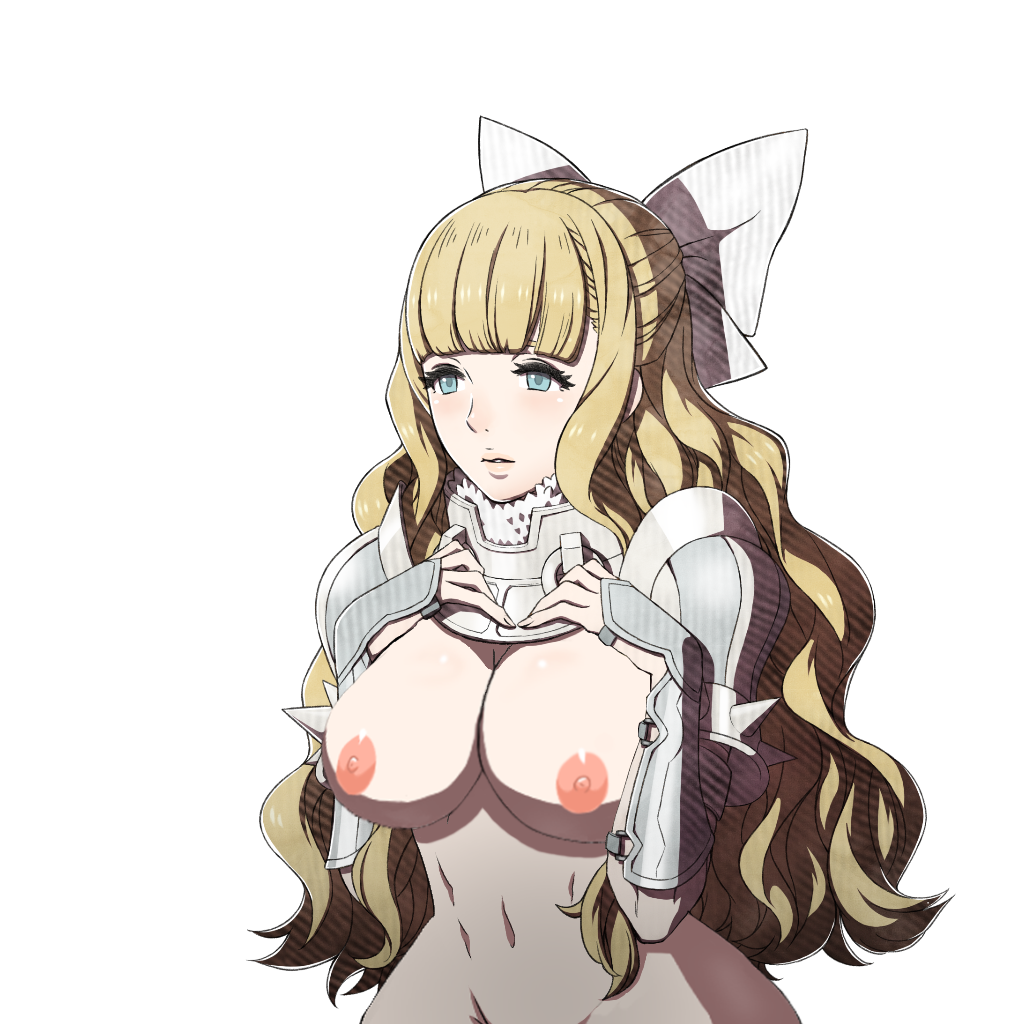 1girls alternate_ass_size alternate_breast_size blonde_hair bow breasts charlotte_(fire_emblem) child_bearing_hips curvy edit fire_emblem fire_emblem_fates game_cg huge_ass large_breasts long_hair nintendo nude_edit nude_filter pawg png samuraijam34 solo transparent_background transparent_png wide_hips