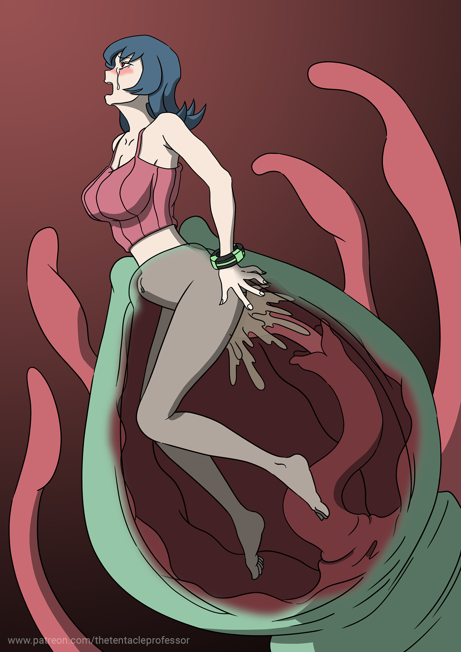 1girls, ass, blush, clothed, clothed female, clothing, cum, cum in pussy, cum inside, dendrophilia, eaten then fucked, female, from behind, interspecies, legs together, monster, monster on female, open mouth, penetration, plant, pokemon, pussy, rape, red tentacles, restrained, sabrina (pokemon hgss), sabrina (pokemon), shirt, stomach bulge, tears, tentacle, tentacle bulge, tentacle rape, tentacle sex, the tentacle professor, vaginal penetration, vore, x-ray