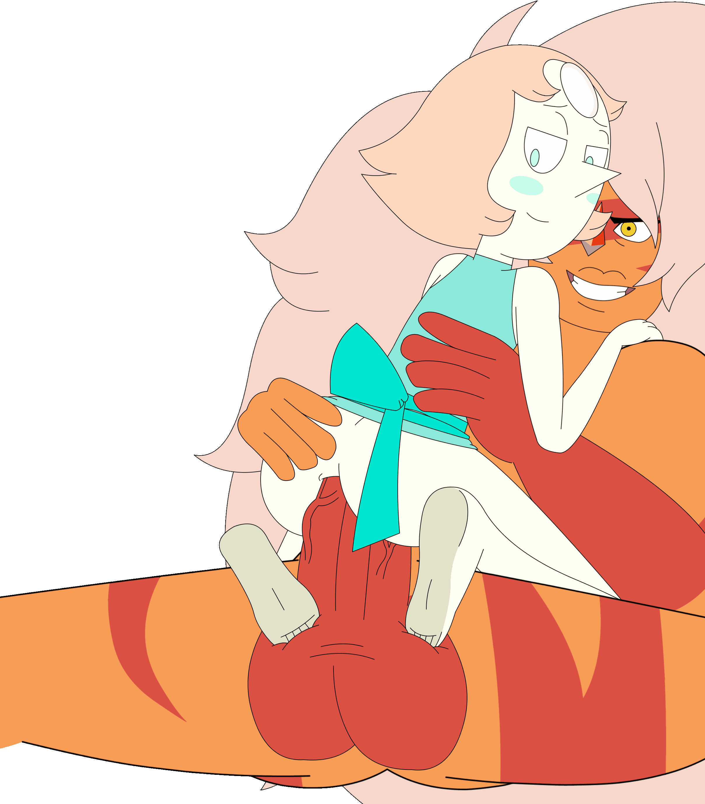 1futa, 1girls, alien, alien girl, alien only, animated, balls, big penis, cartoon network, color, colored, female, futa on female, futanari, gif, intersex, jasper (steven universe), pearl (steven universe), pedroillusions, penis, sex, steven universe, testicles, white background