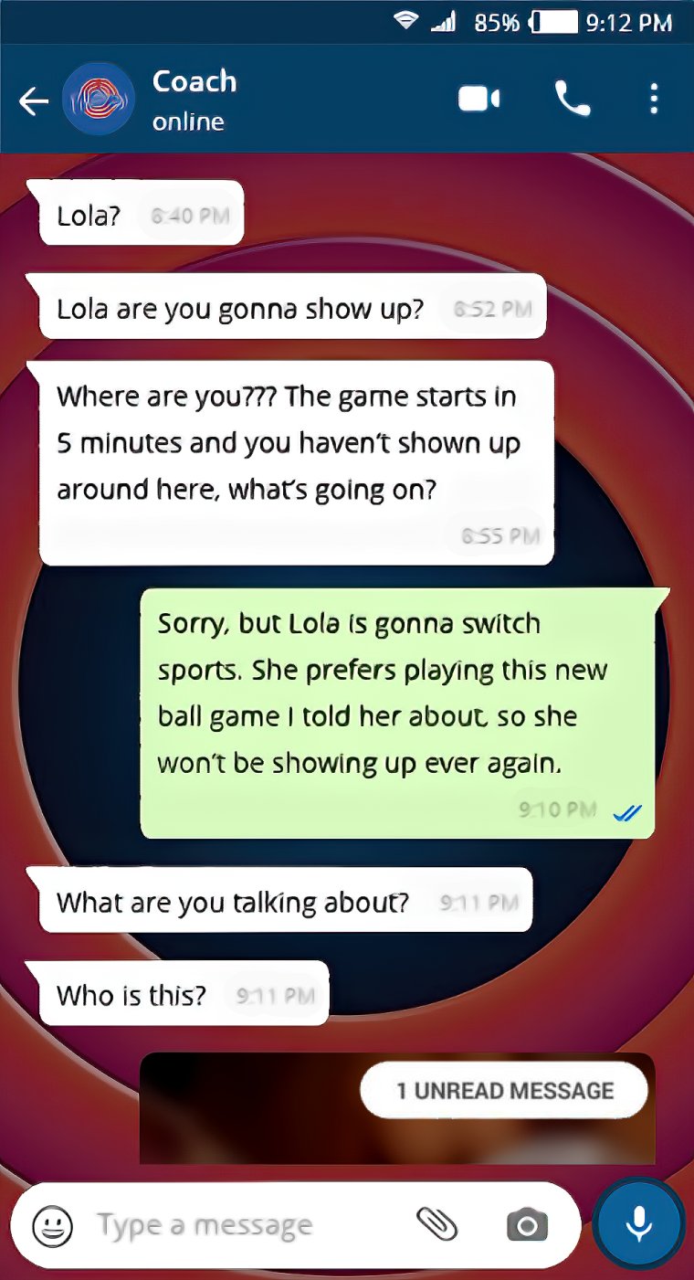 dialogue, female, lola bunny, mind break, picturd, text, text message, texting