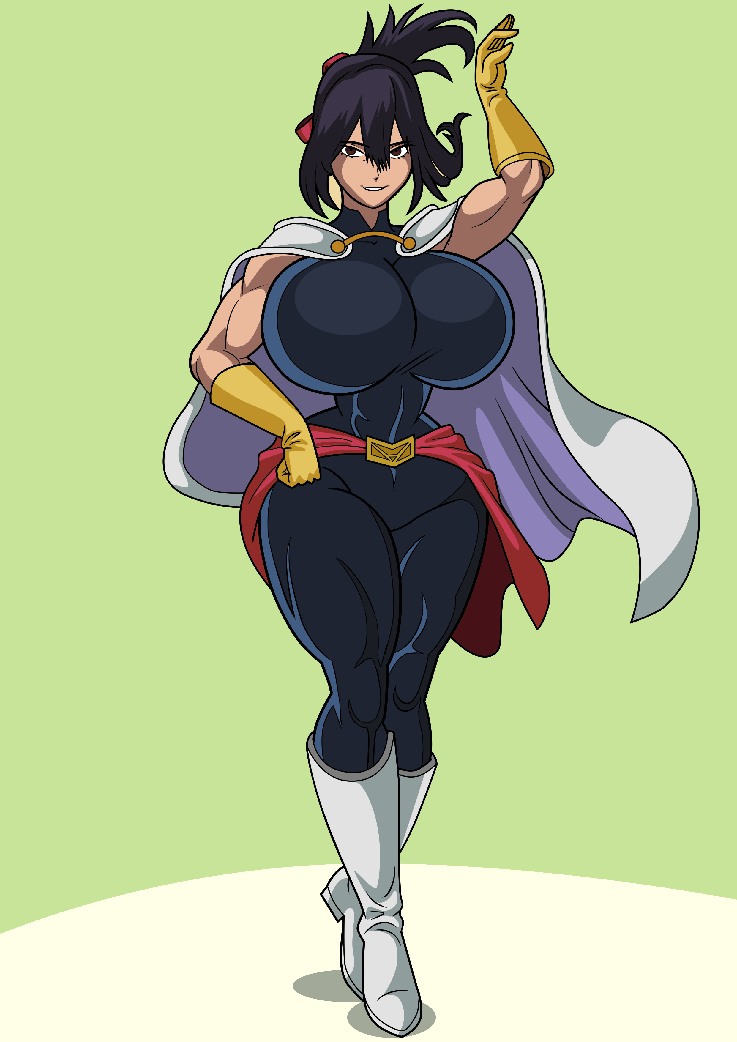art-2u, big breasts, breasts, curvy, female, mature female, milf, muscular, muscular female, my hero academia, nana shimura
