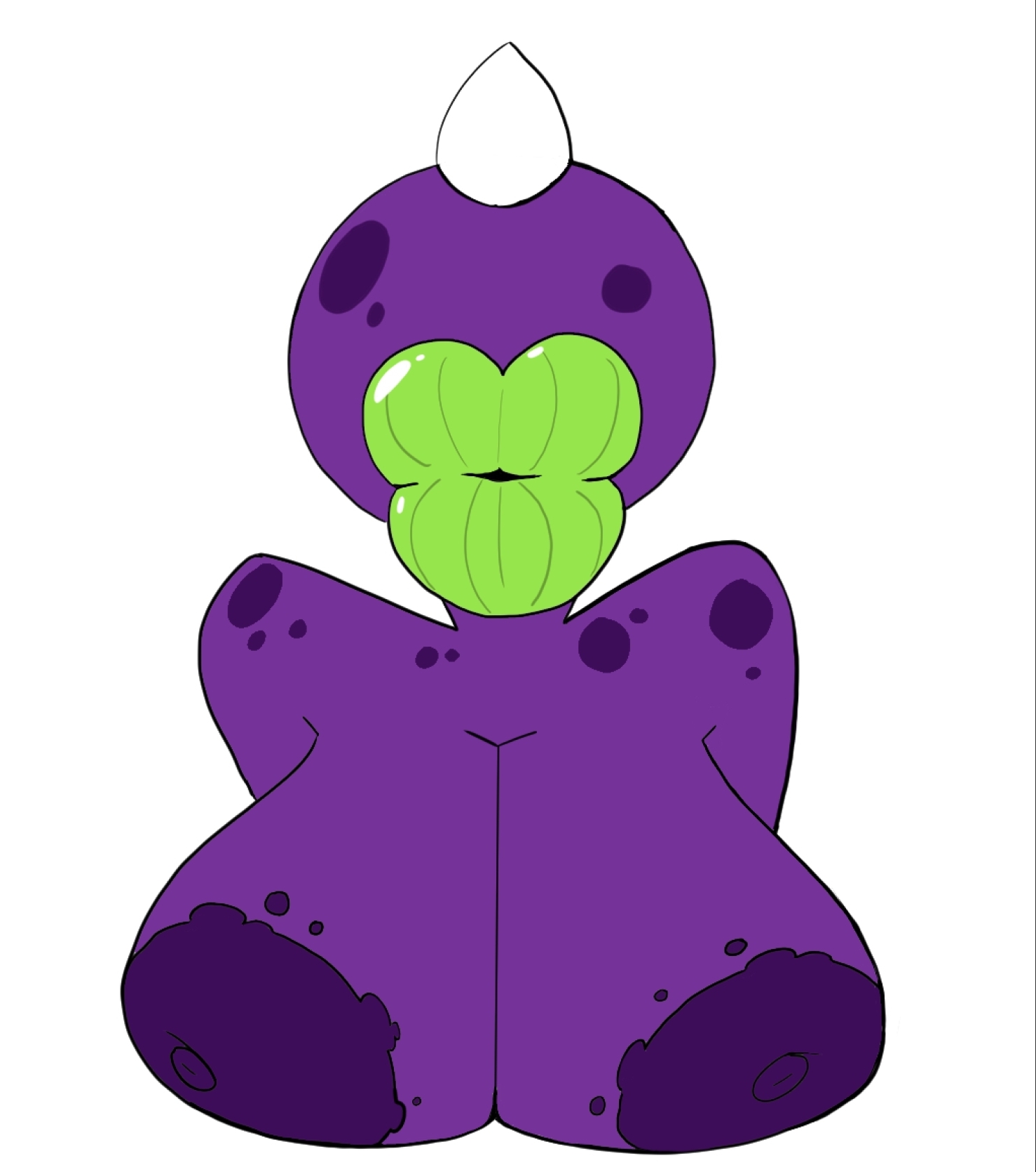 1girls, bare shoulders, big breasts, big lips, breasts, bust, chomper (pvz), cleavage, eyeless, facing viewer, female, female only, front view, huge breasts, huge lips, large breasts, large lips, lips, looking at viewer, naked, no eyes, nude, nude female, nudity, plant girl, plantie, plants vs zombies, purple nipples, purple skin, simple background, solo, solo female, son of a bitch (artist), top heavy, upper body, voluptuous, white background