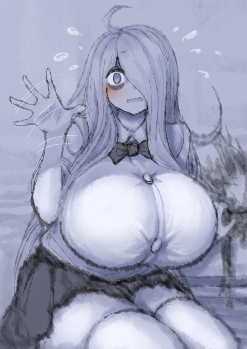 2b213, big breasts, breasts, female, mei (2b213), nervous, tagme