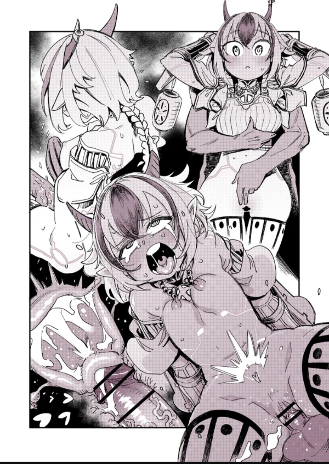 1girls, black and white, blush, breast grab, breasts, clothing, core crystal, cross section, crossette (xenoblade), cum, cum in pussy, cum in uterus, cum inside, fallopian tubes, female, from behind, heart, horns, legs together, long hair, male, nipples, nude, nude female, open mouth, ovaries, penetration, penis, pussy, sex, spread legs, thighhighs, tibonobannsann, uterus, vaginal penetration, wide eyed, xenoblade (series), xenoblade chronicles 2