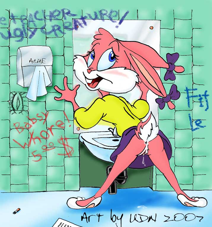 2007 anthro babs_bunny female female_only fur furry mammal pink_fur rabbit solo tagme tiny_toon_adventures udn uncensored