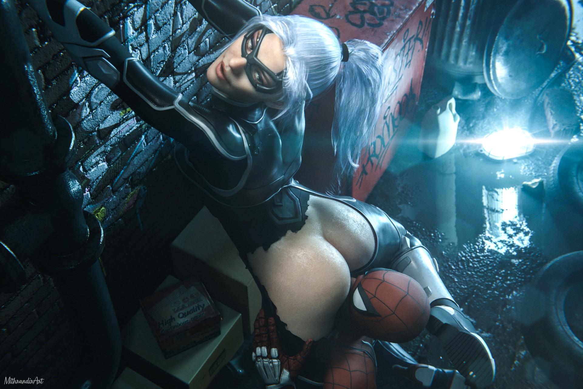 1boy, 1boy1girl, 1girl1boy, 1girls, 2020s, 2025, 3d, 3d (artwork), alley, ass, ass out, big ass, big butt, black cat (insomniac), black cat (marvel), bodysuit, couple, couple (romantic), couple sex, couples, curvaceous, curvaceous body, curvaceous female, curvaceous figure, curvaceous hips, curvy, curvy body, curvy female, curvy figure, curvy hips, felicia hardy, female, hips, hourglass figure, insomniac games, licking, licking ass, licking partner, licking pussy, light skin, light-skinned female, light-skinned male, looking back, male, male licking female, marvel, marvel comics, mask, masked, masked female, masked male, mithrandirart, peter parker, ponytail, pussy, red lipstick, rimming, rimming female, ripped bodysuit, ripped clothing, romantic, romantic couple, romantic sex, seductive, seductive pose, sex, shiny, shiny ass, shiny butt, shiny clothes, shiny skin, skin tight, spider-man, spider-man (insomniac series), spider-man (insomniac), spider-man (ps4), spider-man (series), superhero, superhero couple, superheroine, thief, thighs, tight clothes, tight clothing, torn bodysuit, torn clothes, voluptuous, voluptuous female, waist, wall, white hair