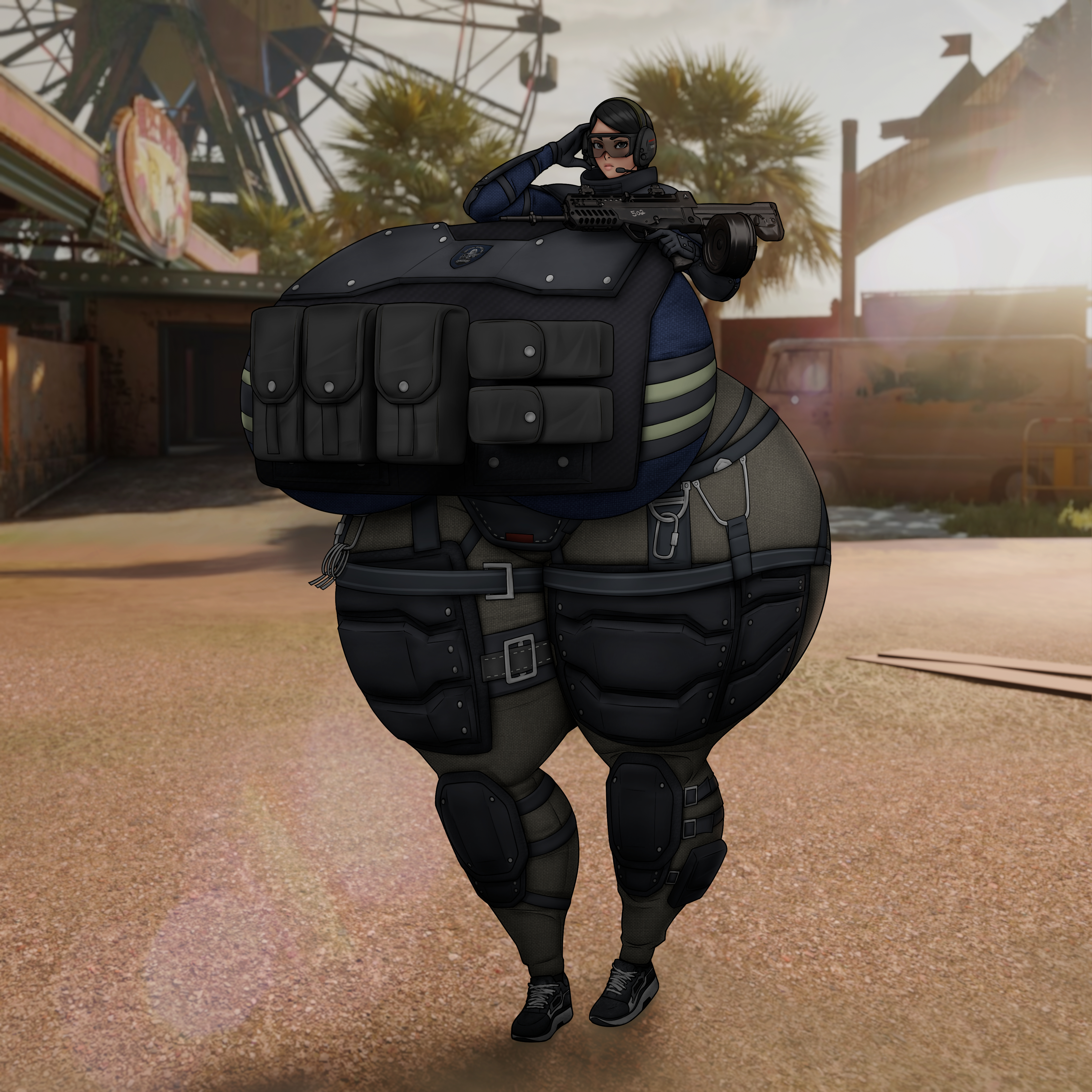 1:1, 1girls, 2021, 4k, absurd res, alternate breast size, ass, breasts, breasts bigger than body, breasts bigger than head, digital media (artwork), enormous ass, enormous breasts, female, female focus, female only, gigantic ass, gigantic breasts, goggles, hi res, huge ass, huge breasts, hyper, hyper ass, hyper breasts, large ass, large breasts, massive ass, massive breasts, rainbow six, rainbow six siege, ranged weapon, solo, someshittysketches, thick thighs, tom clancy, vest, weapon, wide hips, ying (rainbow six)