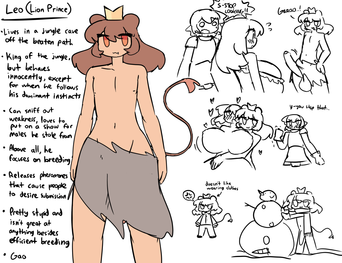 1girls, 2boys, anger vein, big breasts, big penis, breasts, carrot, character profile, character sheet, cheating, coloured, cucked by femboy, cuckold, cute, dialogue, dingbubs, female, female human, femboy, femboy on female, femboydom, huge breasts, huge cock, human, leo (dingbubs), loincloth, male, maledom, megadingus, monster boy, netorare, ntr, penis, prince, sketch, snowman, text, topless, topless female, topless male