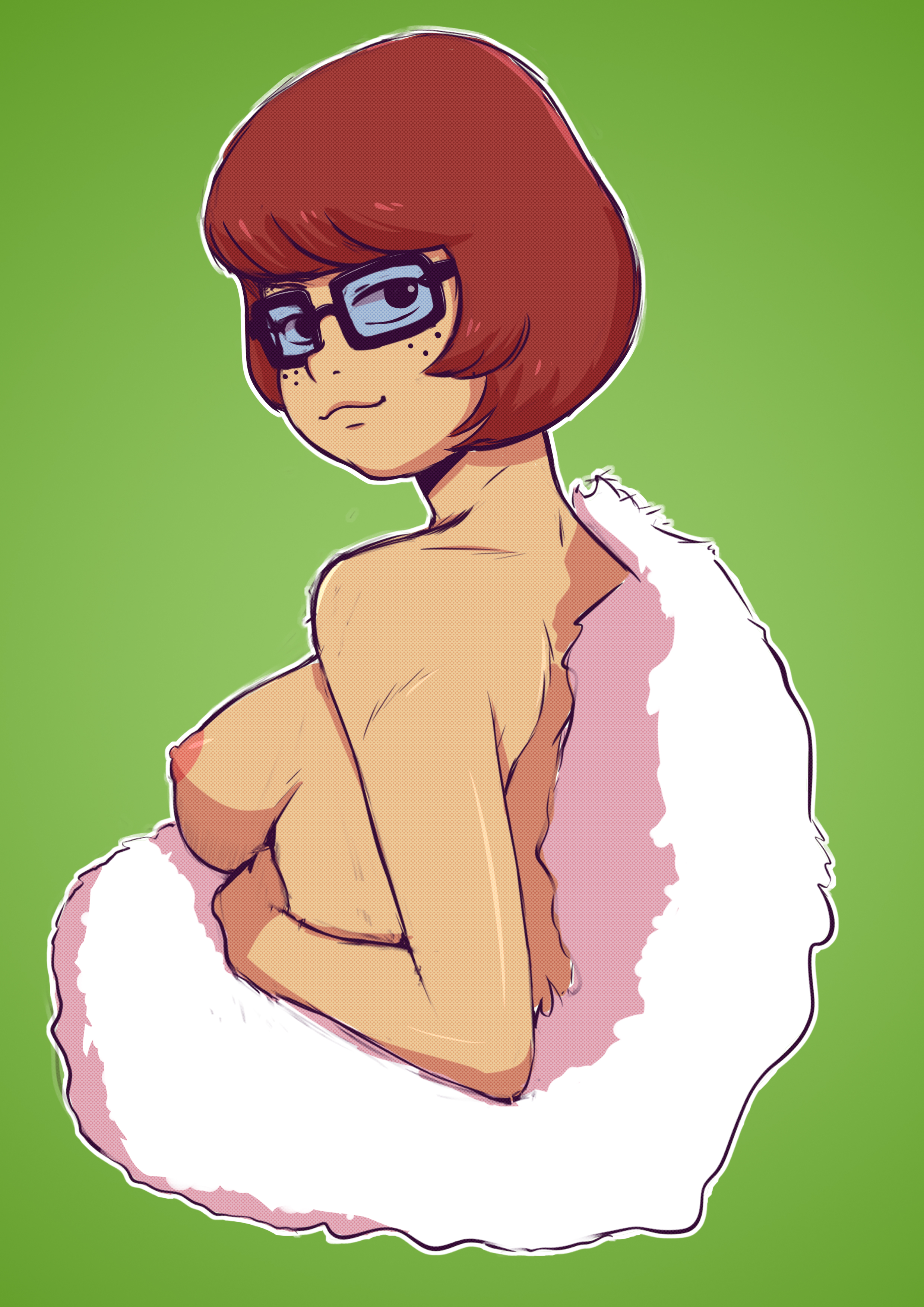breasts, female, female only, morfinared, nipples, scooby-doo, solo, tagme, velma dinkley