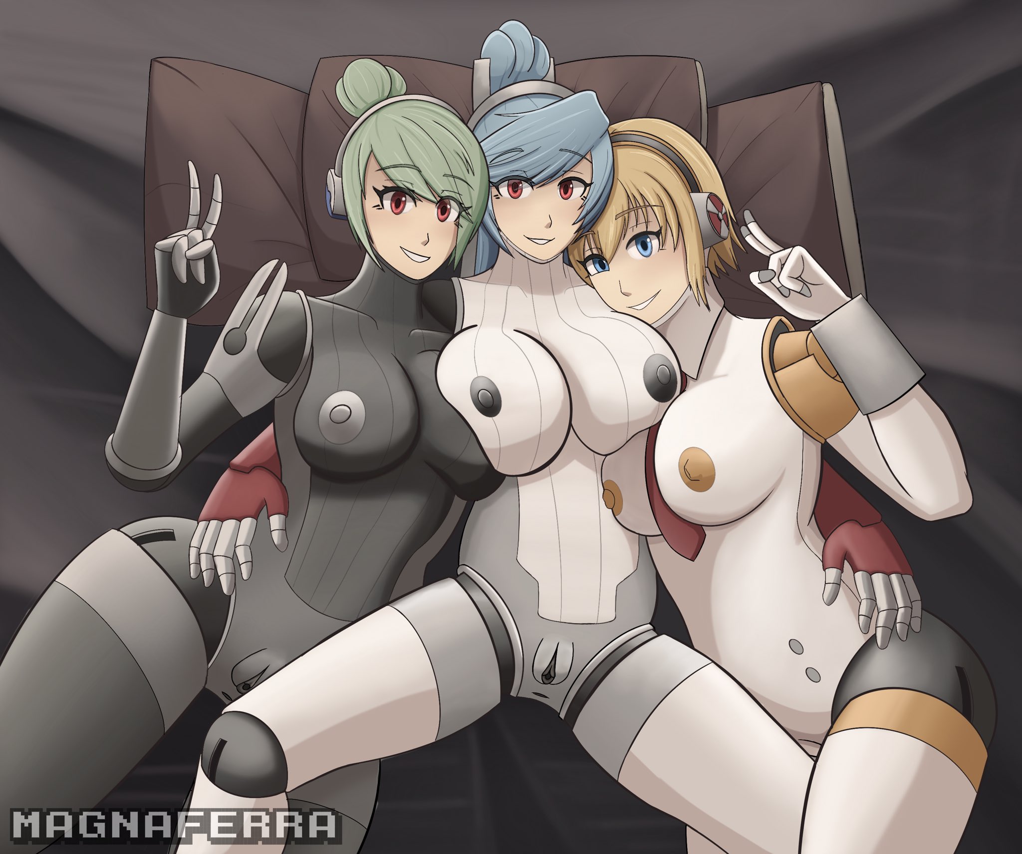 aegis (persona), aigis (persona), atlus, female, labrys, looking at viewer, magna ferra, persona, persona 3, persona 4, persona 4 arena, robot, robot girl, self upload, tagme, unit 024