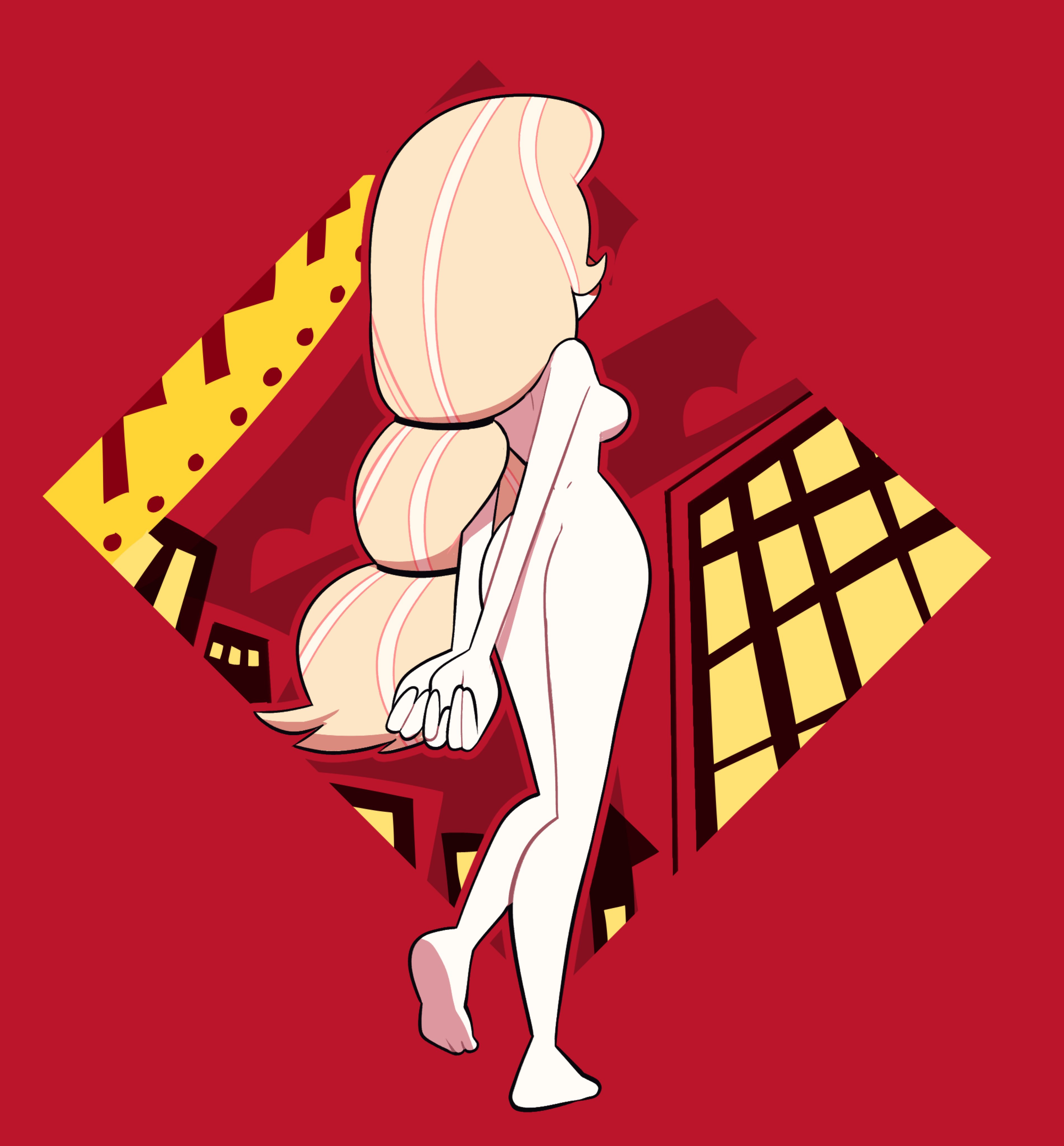 1girls, ass, back, back view, backsack, balls, ballsack, barefoot, blonde hair, boobs, breasts, casual, charlie morningstar (hazbin hotel), completely nude, curvaceous, curvy, curvy body, curvy female, curvy figure, curvy hips, female, female only, full body, hazbin hotel, light skin, light-skinned female, long hair, male, medium breasts, monamania, naked, naked female, nude, nude female, pale skin, pale-skinned female, public, solo, solo female, straight hair, sweetdandy, tits, white skin