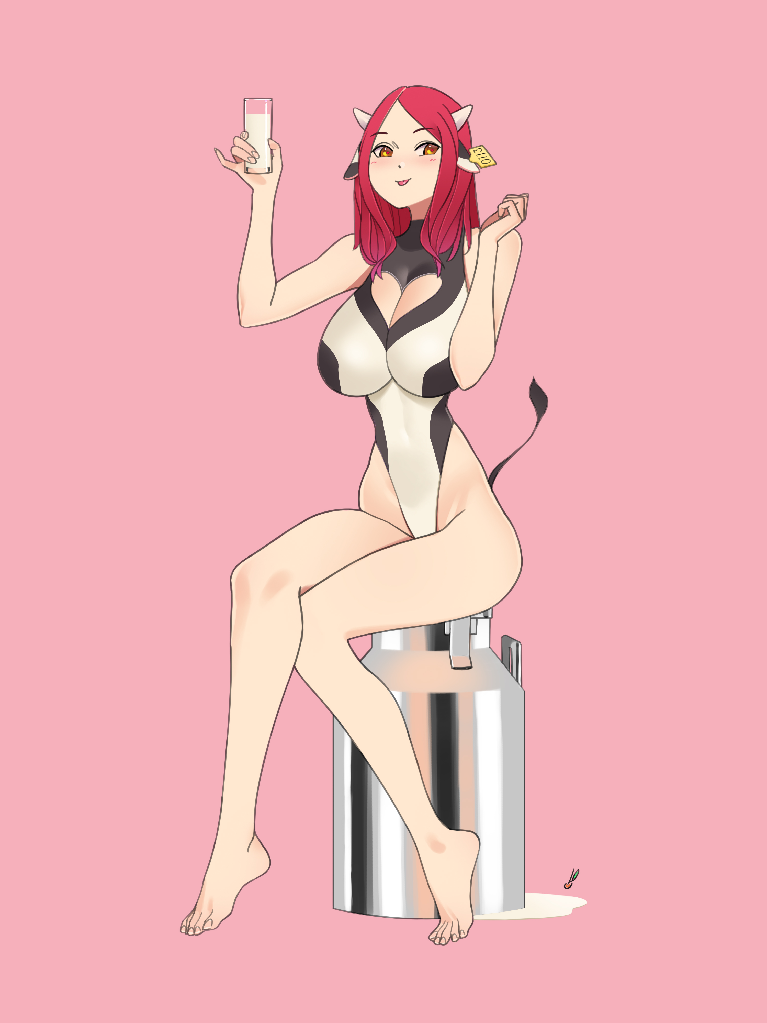 1girls, ass, bare arms, bare legs, bare shoulders, barefoot, big breasts, blush, breasts, busty, cleavage, cleavage cutout, cow ears, cow girl, cow horns, cow print, cute, fake animal ears, fake horns, fake tail, feet, female, female focus, female only, foot fetish, glass, gwessuu, large breasts, legs, light skin, light-skinned female, long hair, long legs, mature, mature female, milf, milk, naruto, naruto (classic), naruto (series), naruto shippuden, naughty face, one-piece swimsuit, pale skin, pale-skinned female, petplay, pinup, red hair, shounen jump, sitting, smile, smiling, solo, solo female, solo focus, swimsuit, teasing, tiptoes, toes, tongue, tongue out, uzumaki kushina, voluptuous, wide hips, year of the ox
