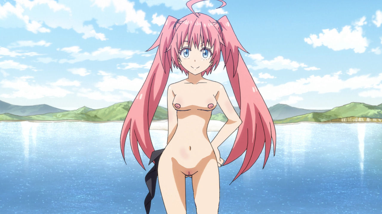 1girls, breasts, demon, demon girl, female, female only, kimiyo, milim nava, nipples, nude, pink hair, pussy, small breasts, solo, tensei shitara slime datta ken