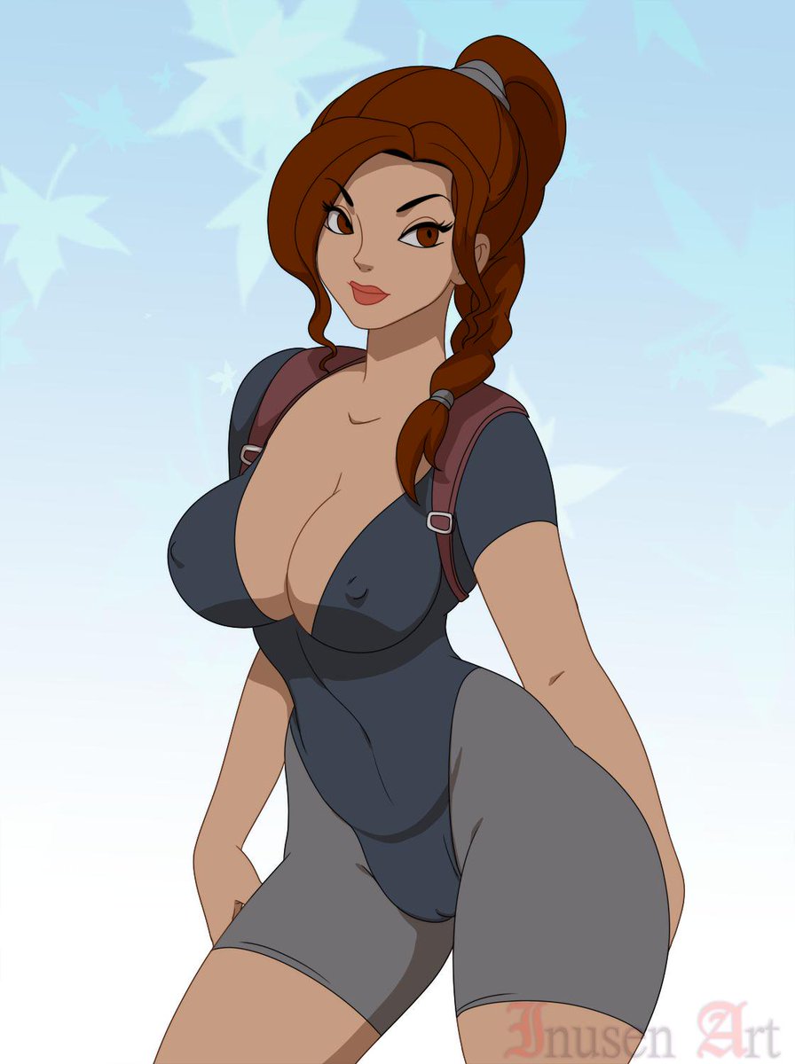 1girls, breasts, brown hair, busty, clothing, discreenvision, eyelashes, female, hourglass figure, inusen, light skin, light-skinned female, long hair, mature female, milf, original, original character, voluptuous