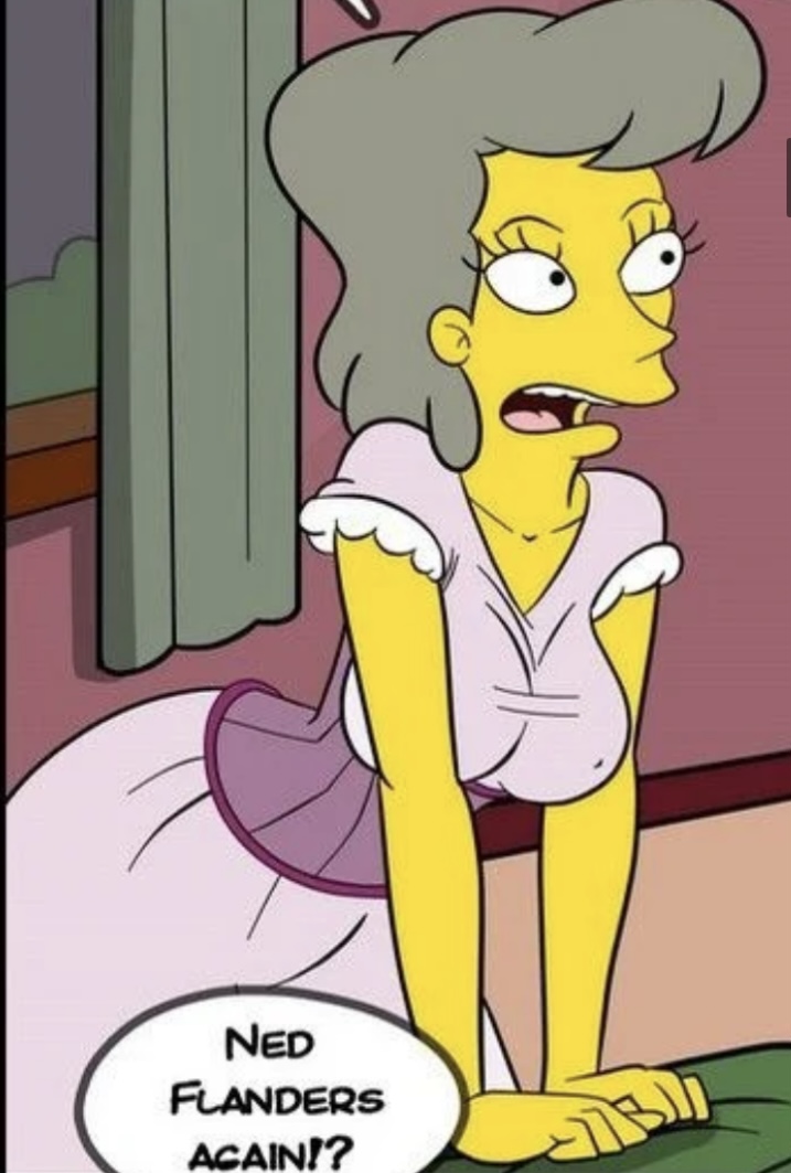 big_breasts helen_lovejoy married_woman negligee pink_clothing religious the_simpsons