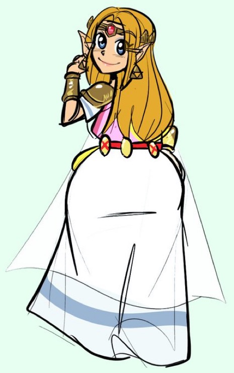 big_ass dress jammedvhs princess_zelda the_legend_of_zelda zelda_(a_link_between_worlds)