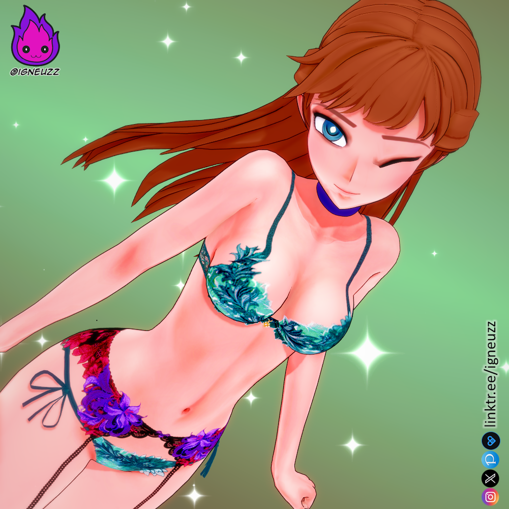 1girls 3d anna_(frozen) blonde_hair blue_eyes brown_hair disney disney_princess frozen_(film) gumroad gumroad_username human igneuzz lingerie pale_skin tagme