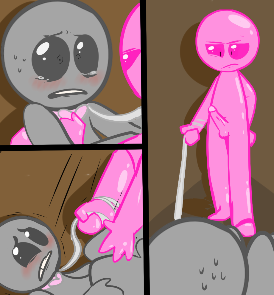 2boys anthro brimystone collar comic domination erect_penis erection forced forced_sex forced_yaoi gay grey_skin humanoid leash male male/male male_focus male_only maledom malesub penis penis_out pink_skin rape raped sitting stickman super_pride_(the_binding_of_isaac) sweat sweatdrop sweating the_binding_of_isaac twink wide_eyed yaoi