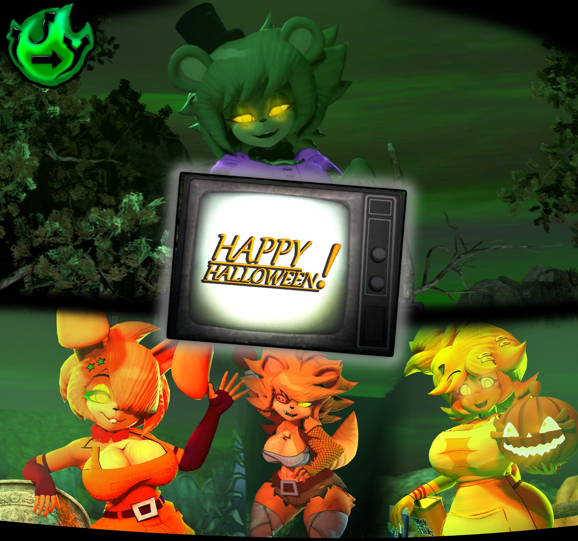 3d, bonfie, bonfie (cryptia), bonnie (cally3d), bonnie (fnaf), cally3d, chica (cally3d), chica (fnaf), chiku, chiku (cryptia), clazzey, cryptiacurves, curse of dreadbear, dreadbear, fazclaire's nightclub, female, female only, fexa, fexa (cryptia), five nights at freddy's, fnaf, foxy (cally3d), foxy (fnaf), freddy (fnaf), fredina (cally3d), fredina's nightclub, frenni (cryptia), frenni fazclaire, grim foxy, halloween, jack-o'-bonnie, jack-o'-chica, randomstuff, scottgames